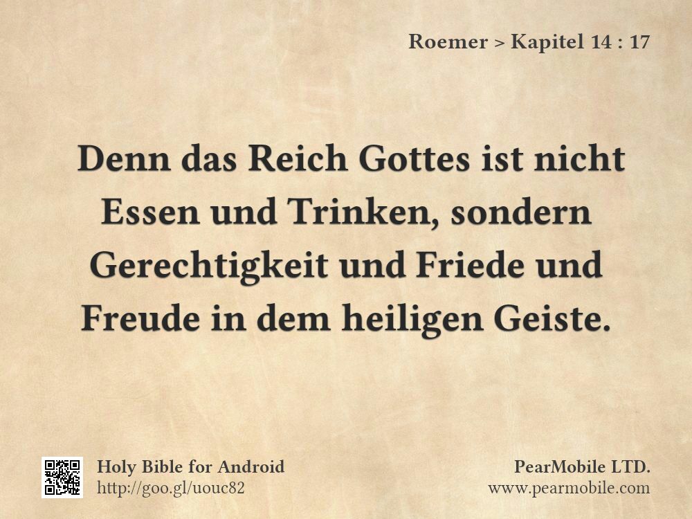 Roemer, Kapitel 14:17